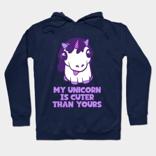 My Unicorn Is Cuter - purple Hoodie